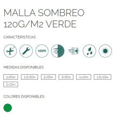 MALLA OCULTACION TOTAL VERDE CLARO 1,5x50m ROLLO 2021522 
