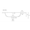 LAVABO 101x46cm ENZO BLANCO BRILLO BL1B ROYO 