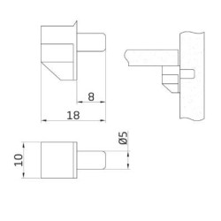 SOPORTE 165-14 PLASTICO BLANCO B 22317 AMIG 