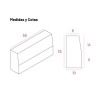 BORDILLO HORMIGON 50X25X10X8CM PFD. UD. 