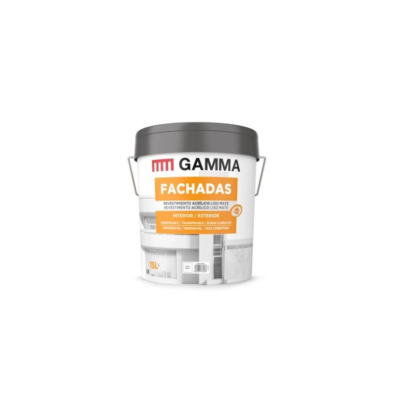 PINTURA FACHADAS LISO BLANCO 15L GAMMA 