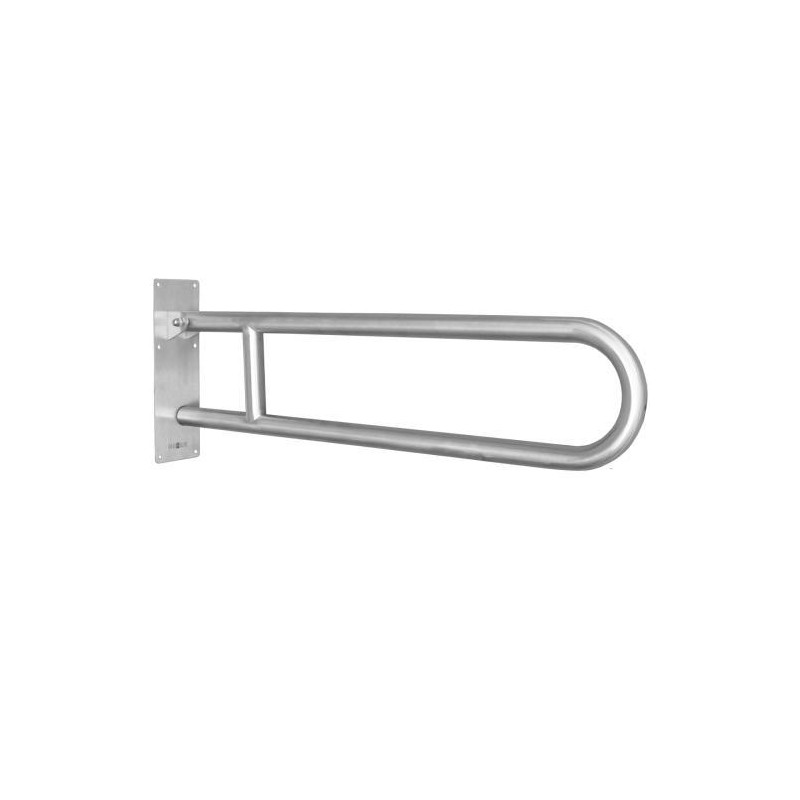 BARRA APOYO ABATIBLE 80cm INOX SATINADO SIN PORTARROLLOS 15051.SP.80.S NOFER 