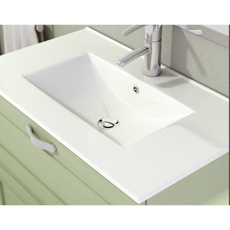 LAVABO CERAMICO QOOR 101x46cm BLANCO 00170 FOSSIL 