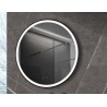 ESPEJO PARIS 80Ø ALUMINIO NEGRO MATE CON LUZ FRONTAL GRADUAL Y  DOBLE SENSOR  ANTIVAHO - ON/OFF PARI020/80NG LEDI 