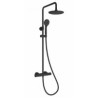 EQUIPO DUCHA TERMOESTATICA AUA RONDO NEGRO ACOND100 