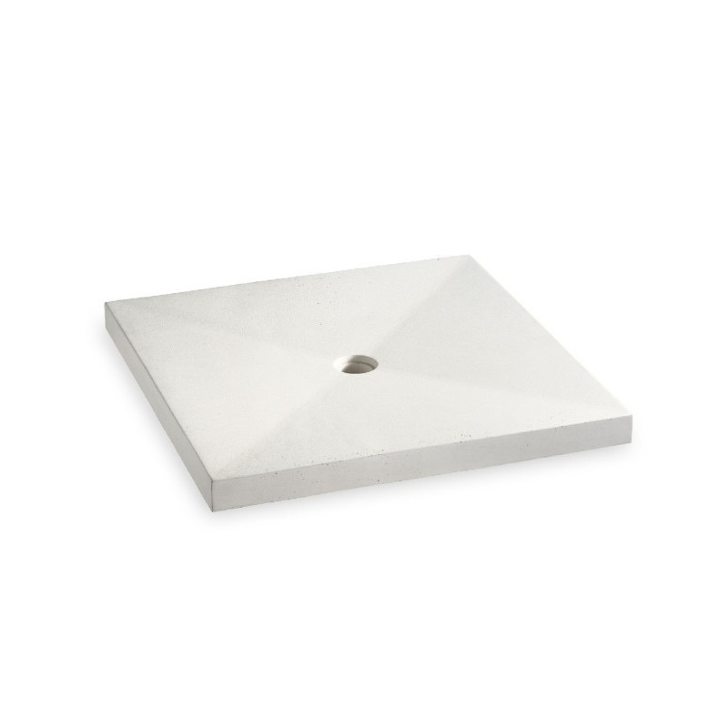PLATO DE DUCHA PISCINA 80x80x3,5x6cm BLANCO PD-80 SAS