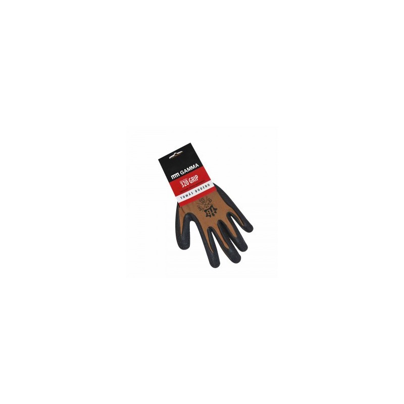 GUANTE 8 LATEX RUGOSO MARRON GRIP GUANB018 UD 