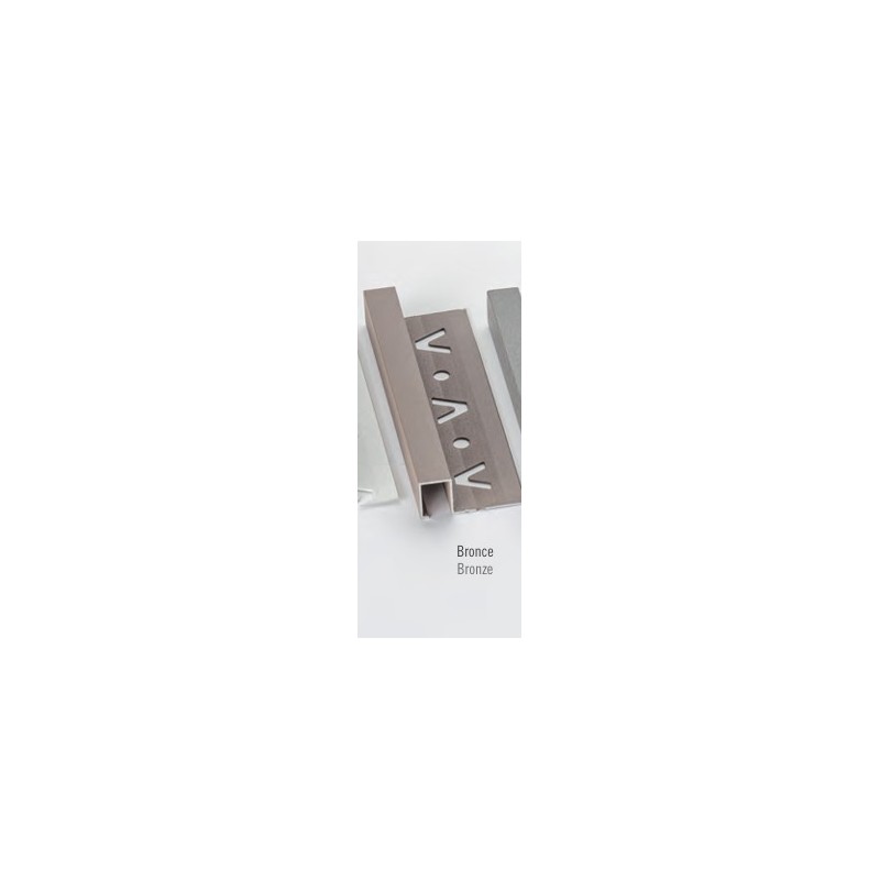 LISTELO ALUMINIO 10X12 TEXTURIZADO BRONCE 2,5M 02658 VALEN 