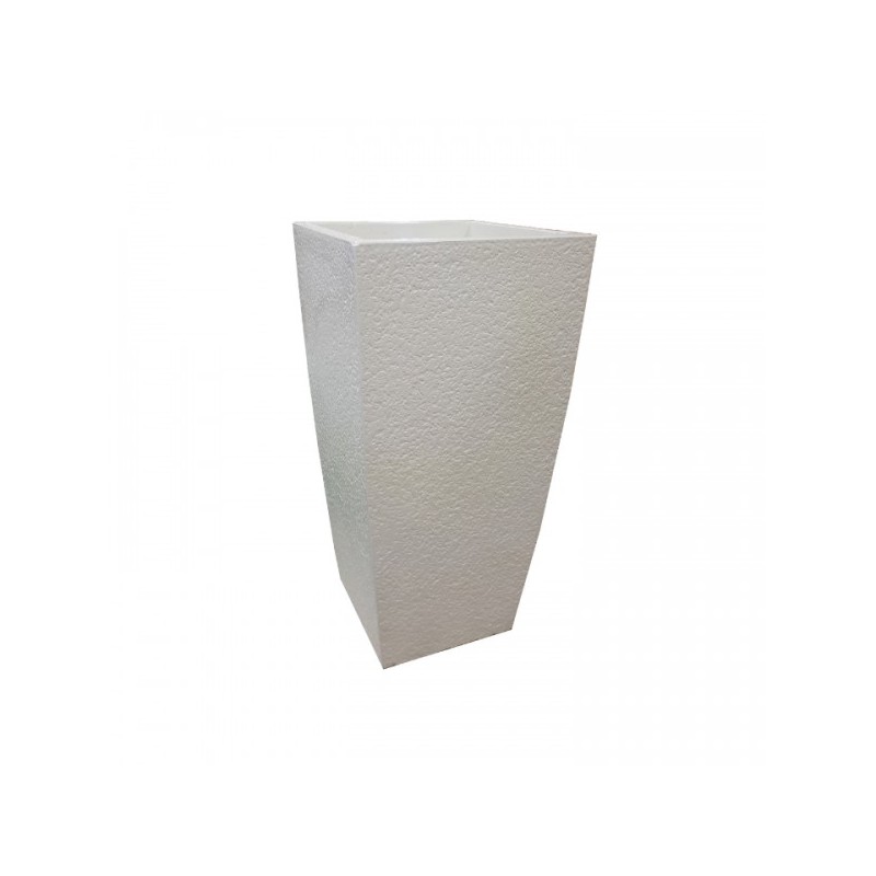MACETERO MEDIO 762 33x33x61cm TEXTURADO BLANCO 762 ARTI 