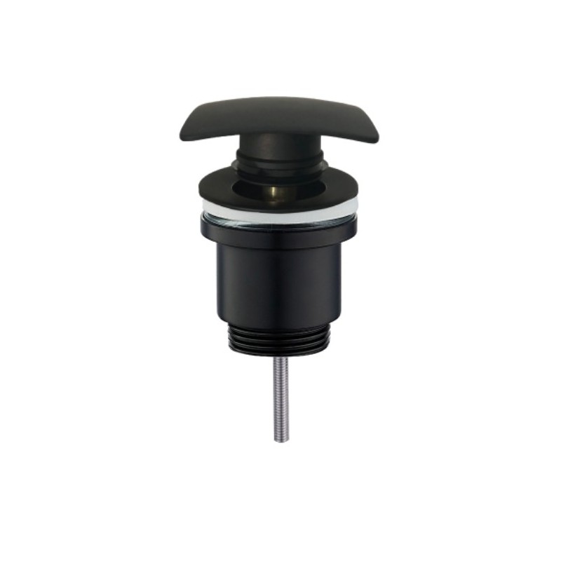 VÁLVULA CLIC CLAC NEGRO MATE TAPÓN CUADRADO 06413N CIS 