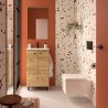 MUEBLE INARA 50X36cm ROBLE AFRICA CON PATAS NEGRO MATE 113720 SALGAR 