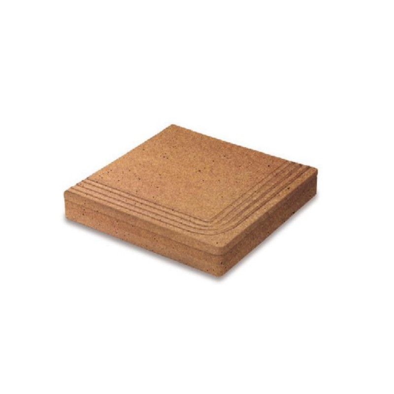 PELDAÑO ANGULAR RECTO DOBLE 30,5x30,5cm GRECOGRES 