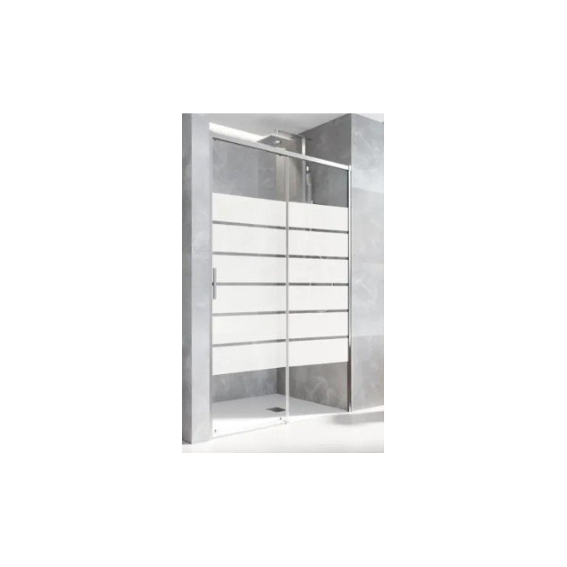 MAMPARA FRONTAL SALMA SA-310 148-151 PERFIL PLATA BRILLO DECORADO SATINADO BOLD 22451122 PROFIL 