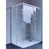 MAMPARA IGUAZU 120x80 PERFIL BLANCO CRISTAL TRANSPARENTE IGU12WH0002 DOCCIA 