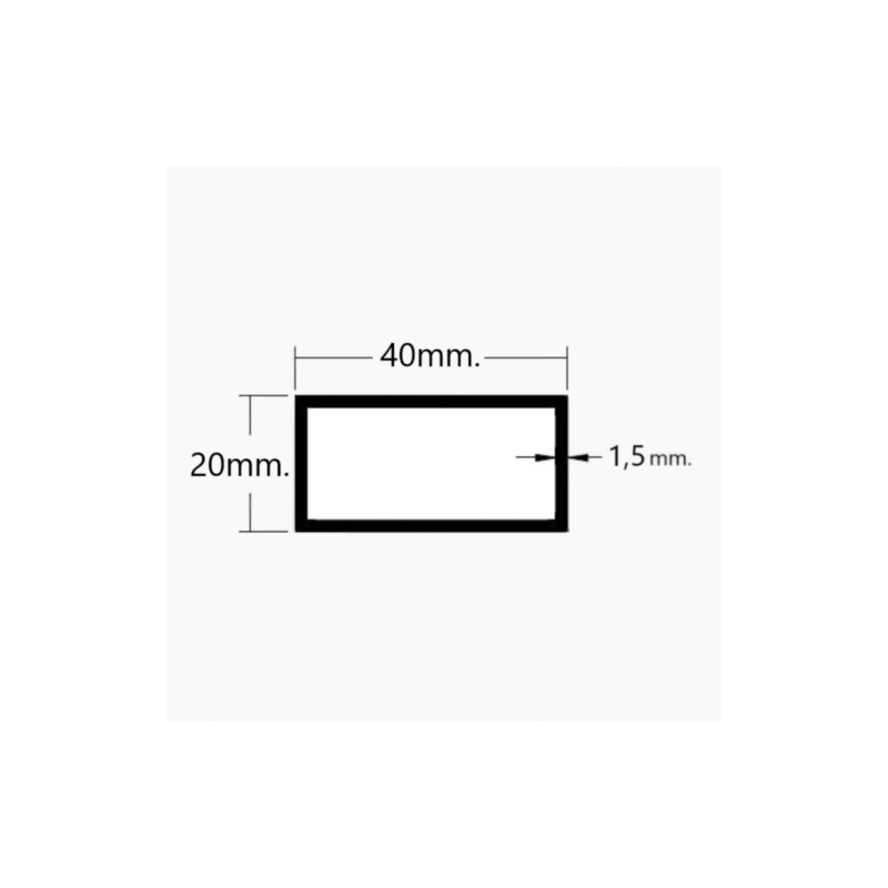 TUBO 40X20cm PLATA BRILLO ML. 11PAATB16 