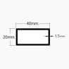 TUBO 40X20cm PLATA BRILLO ML. 11PAATB16 