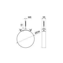 ABRAZADERA 80 VITRI NEGRO CLAVAR EXOPELLET ABVM8080 