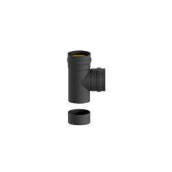 TE 80 90º VITRI NEGRO CON COLECTOR EXOPELLET PVTE08090T 