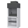 BARBACOA MODULAR NEGRA CON LADRILLO GRIS 056P.CP LEIRI 