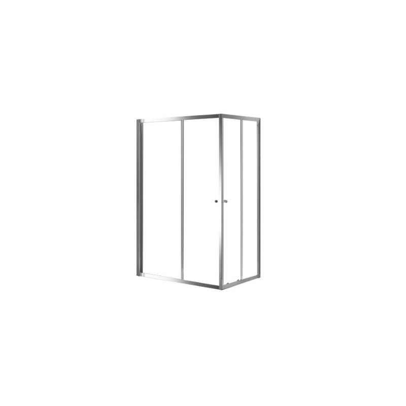 MAMPARA 80x100cm SENSAI III CRISTAL TRANSPARENTE PERFIL CROMO SENS3280B 