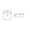 LAVABO SPIN 40 CG BLANCO BRILLO 405x405x120mm 385249 AQUORE 