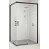 MAMPARA QUEBEC 77-79x87-89cm PERFILERIA NEGRA VIDRIO TRANSPARENTE QUE10BK0002 DOCCIA 