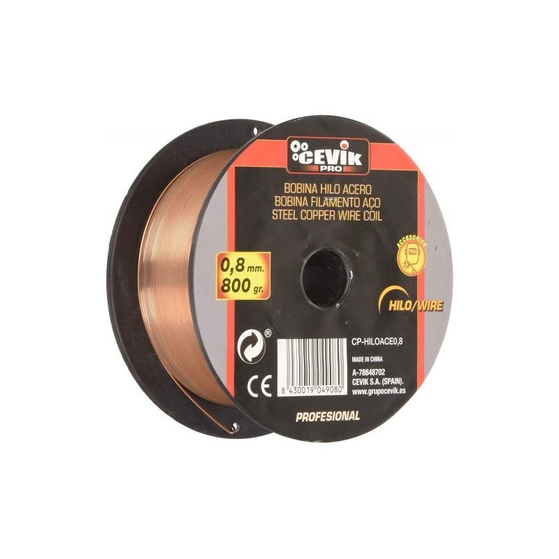 BOBINA HILO MIG ACERO 0,8mm 0,8kg CP-HILOACE0,8 CEVIK 
