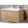 MUEBLE SUSPENDIDO LANDES 80cm 2C ROBLE TIRADORES CROMO 11224080LC CYC 