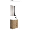 CONJUNTO MUEBLE LOFT COSTA 40cm + LAVABO + ESPEJO 78944 VISOB  