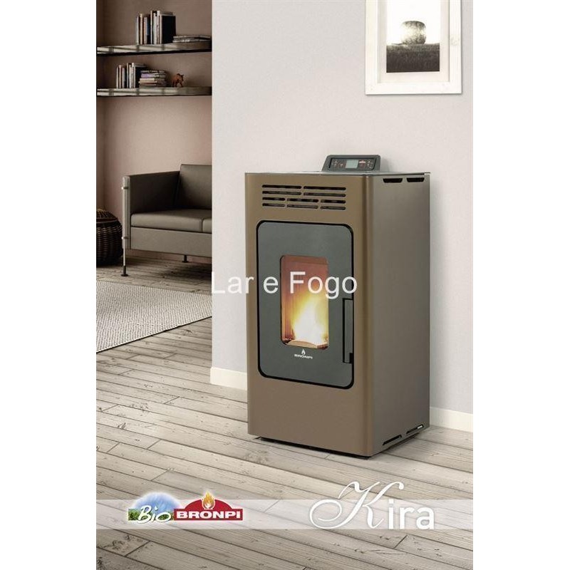 ESTUFA PELLET KIRA MOKA 8kw BRONPI 