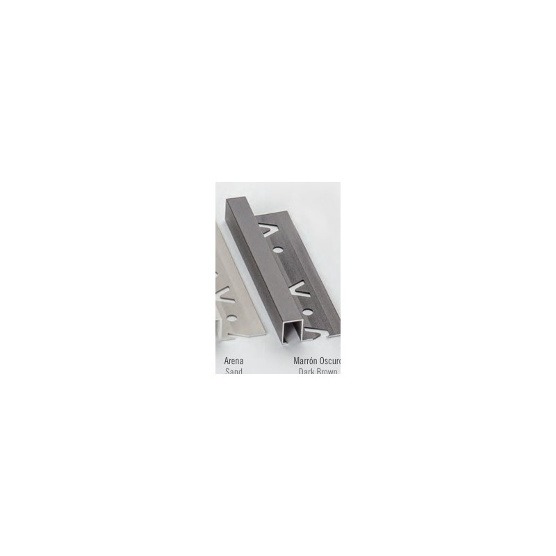 LISTELO ALUMINIO 10X12 TEXTURIZADO MARRÓN 2,5m 02659 VALEN 