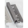 LISTELO ALUMINIO 10X12 TEXTURIZADO MARRÓN 2,5m 02659 VALEN 