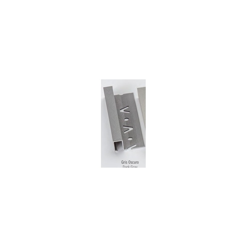 LISTELO ALUMINIO 10X12 TEXTURIZADO GRIS OSCURO 2,5m 02655 VALEN 