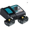 KIT 2 BATERIAS 5Ah BL1850B + CARGADOR DC18RC 1914J6-4 MAKI 