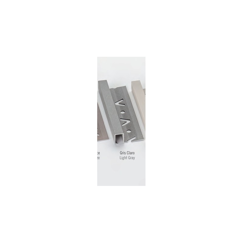 LISTELO ALUMINIO 10X12 TEXTURIZADO GRIS CLARO 2,5M 02653 VALEN 