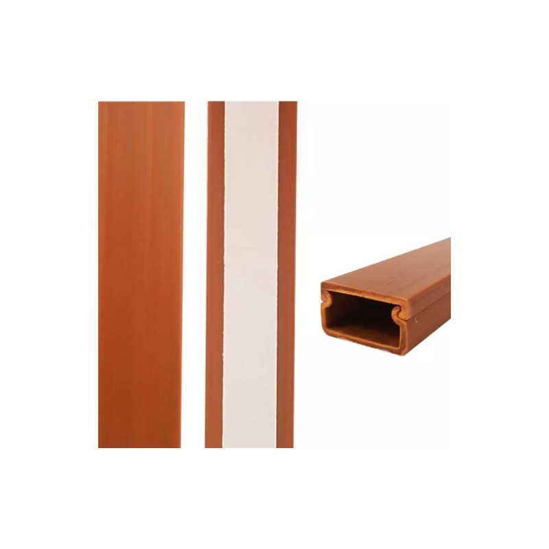 CANALETA MADERA OSCURA 19x11 mm CON ADHESIVO 66092 EDM 