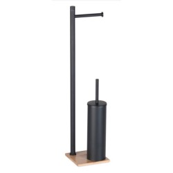 PORTARROLLO / ESCOBILLERO DE PIE TRILLY NEGRO MATE TR32-14 GEDY 