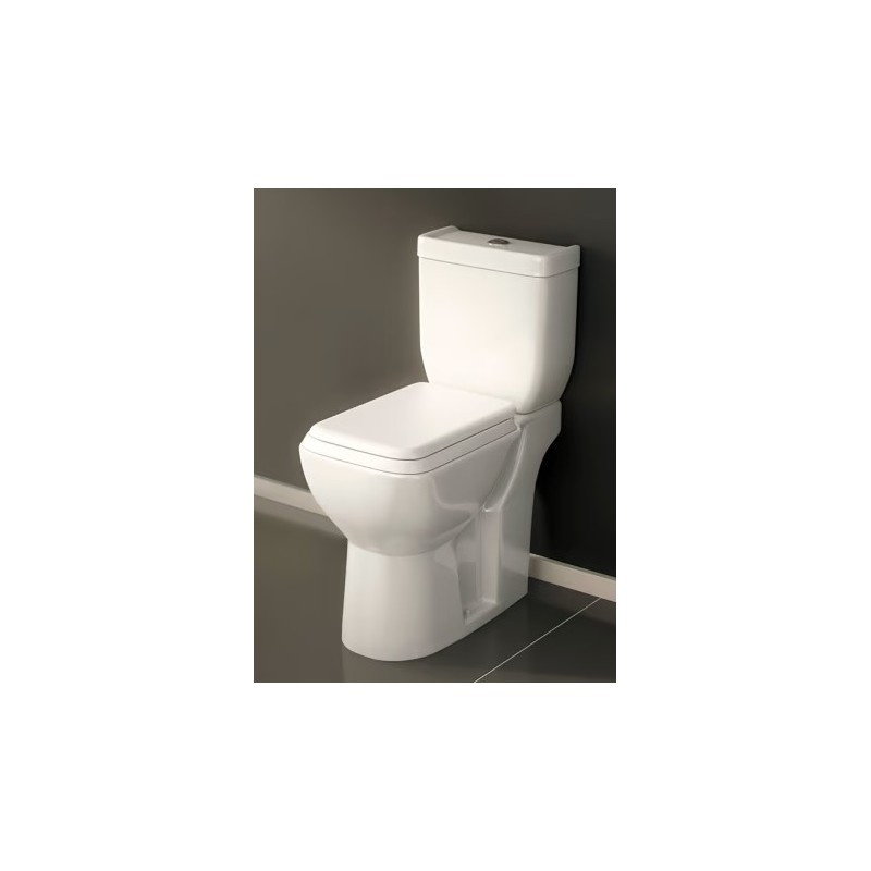 INODORO OSLO BLANCO BRILLO CON CISTERNA BAJA VERTICAL PACK 00154 FOSSIL 