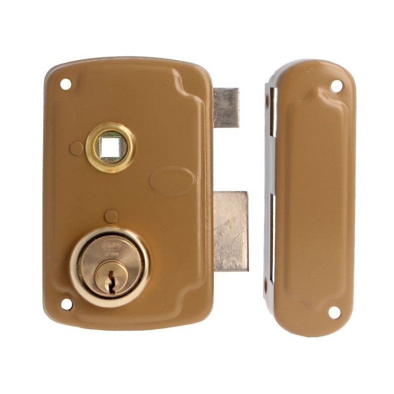 CERRADURA SOBREPONER MOD. 75UN ESMALTADO ORO DERECHA 23548 