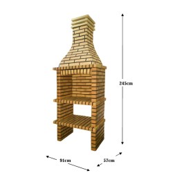 BARBACOA BRICK 91x57x245 cm...