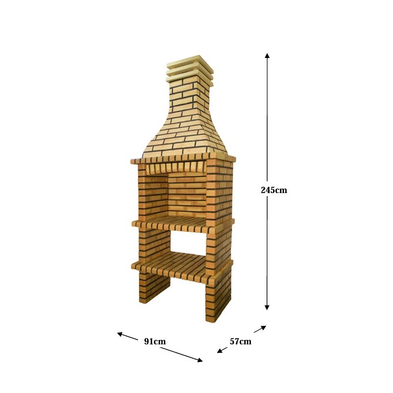 BARBACOA BRICK 91x57x245 cm 193 ARTI 