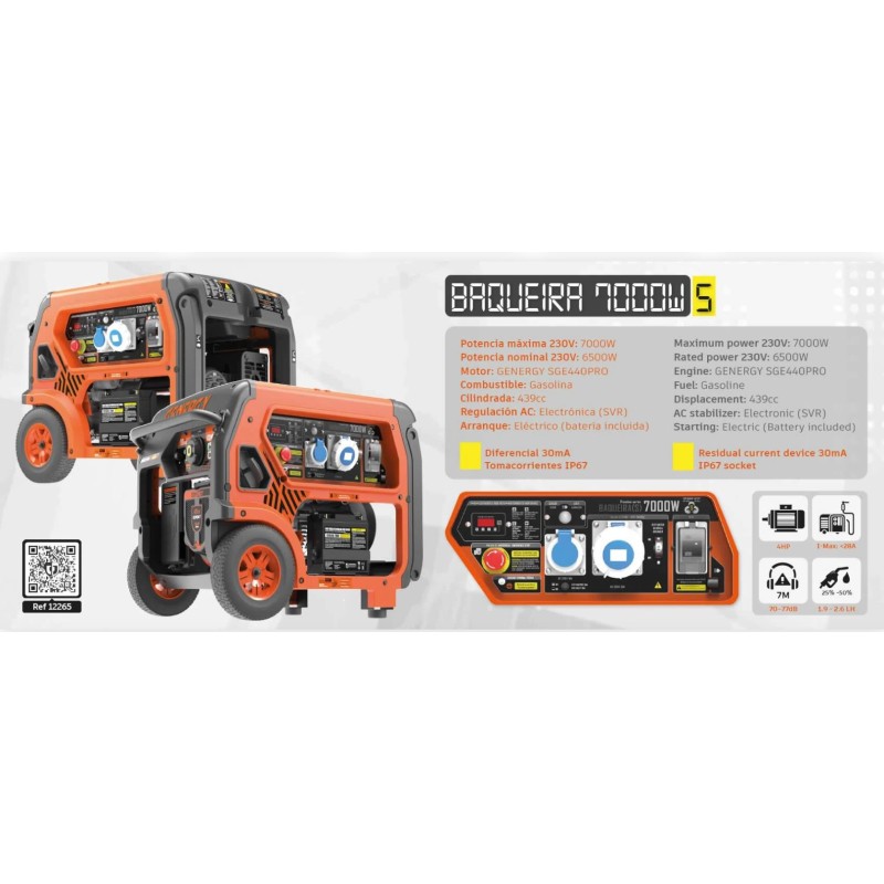 GENERADOR BAQUEIRA S 7000w GENERGY 