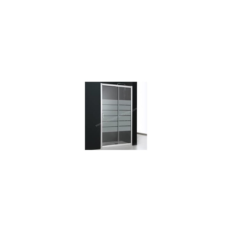 MAMPARA 114↔120 (111↔114 )  FRONTAL SPRING PLATA ALTO BRILLO, SATINADO BOLD