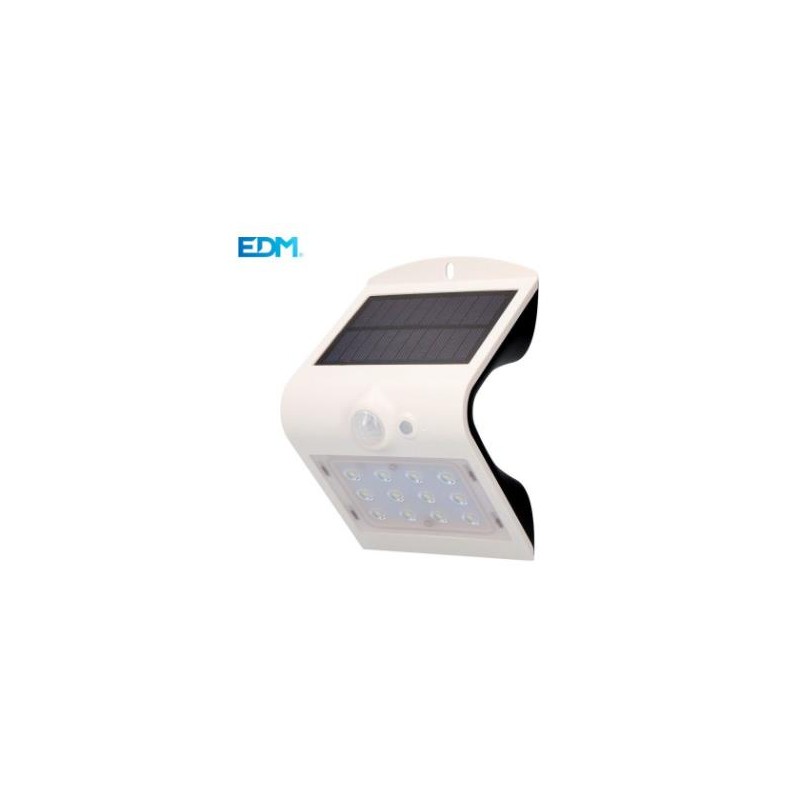 APLIQUE LED SOLAR C/SENSOR 1,5 W 220 LUMENS COLOR BLANCO 31841 EDM 