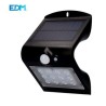 APLIQUE LED SOLAR C/SENSOR 1,5 W 220 LUMENS COLOR NEGRO 31840  EDM 