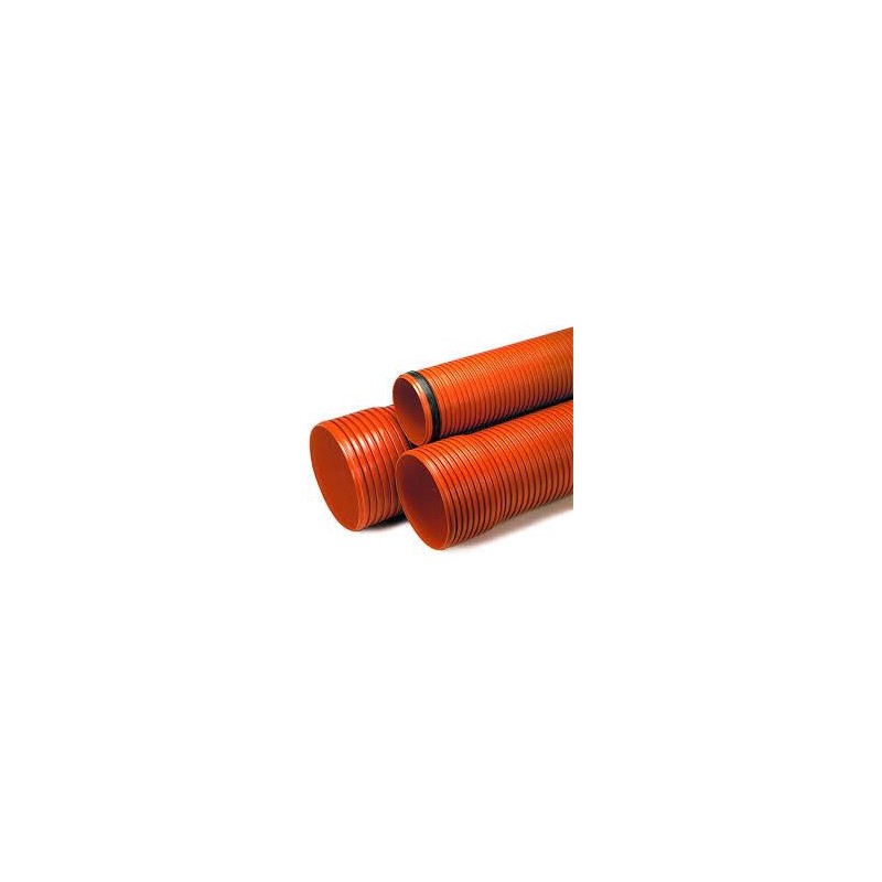 TUBO PVC TEJA D/P CORRUGADO SANECOR 500mm (451.80mmØ INT) SN8 A 3m 