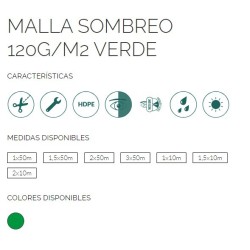 MALLA OCULTACION TOTAL VERDE CLARO 1x50m ROLLO 2021518 
